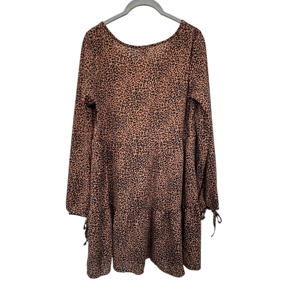 Wild Fable Leopard Print Long Sleeve Dress Medium - Picture 9 of 9